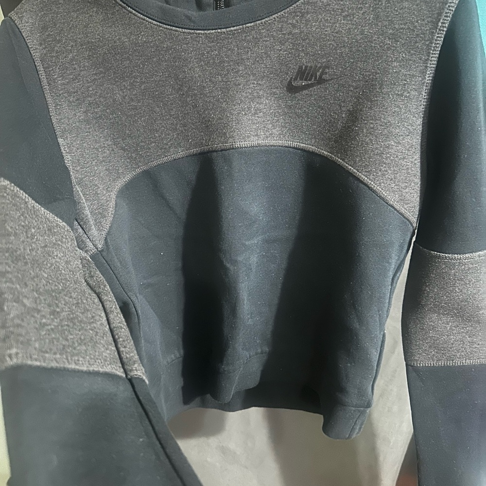 Nike Black and Gray Zip-Up Hoodie